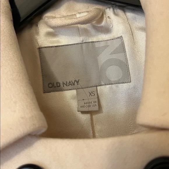 Old Navy Cream Double-Breasted Trench Coat - Picture 2 of 6